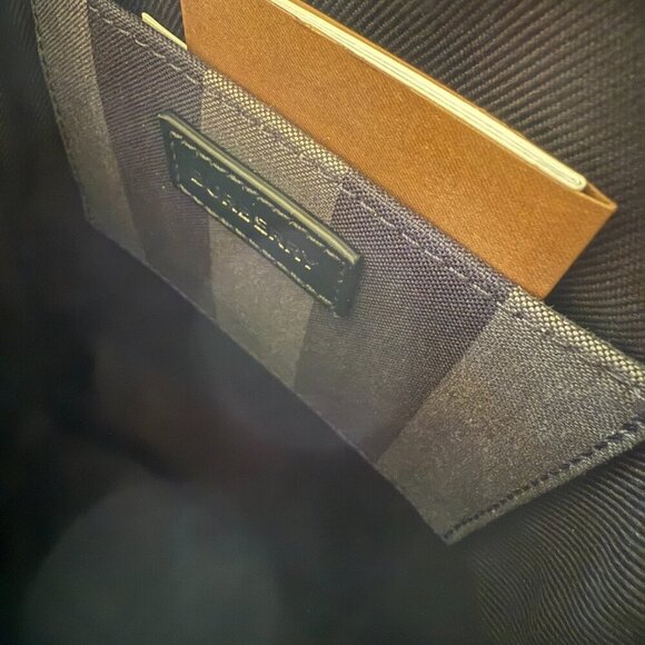 Burberry Paddy Crossbody IP Check Bag, Navy/Red with black leather - Picture 15 of 16